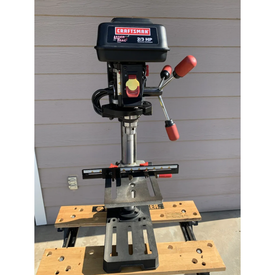Craftsman 10 Inch Drill Press 6 Amp 2/3 HP & Laser Trac
