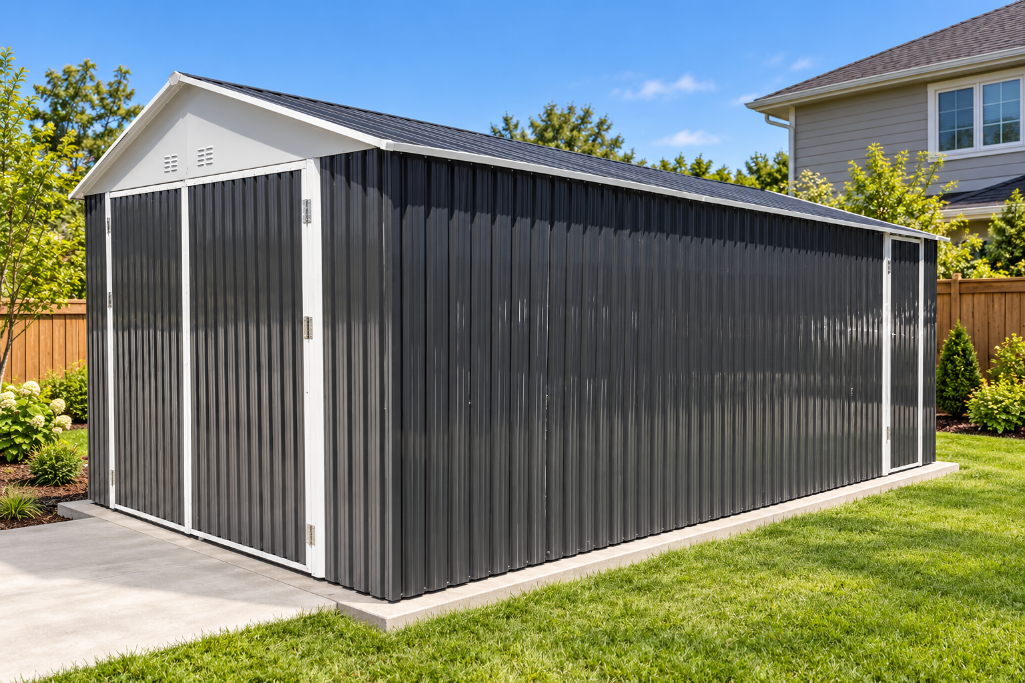 ARTEER 11' x 19' Metal Garage Shed w/ Double Front Doors, M/N QB-WG ...