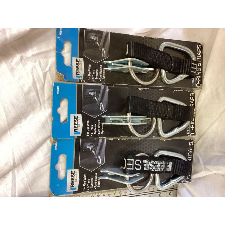 (3) Reese Secure E- Track D- Ring Straps