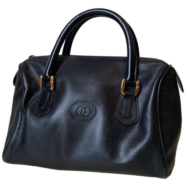 Vintage GUCCI Black Leather Bag
