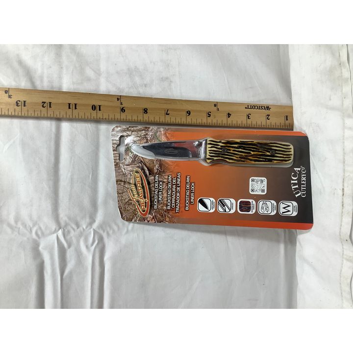 Utica Team Realtree Buckstag Derlin Liner Lock Knife