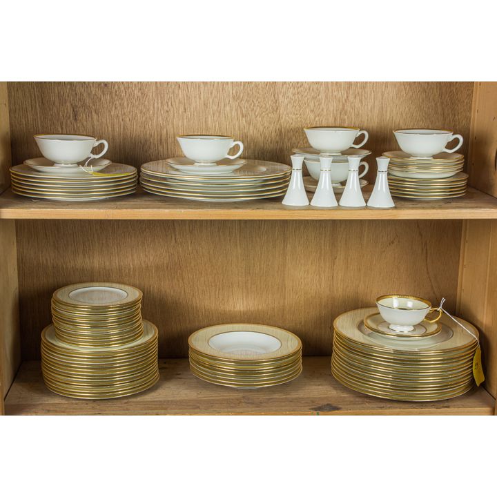 Two Lenox porcelain part dinner services in the Mansfield and Springfield patterns