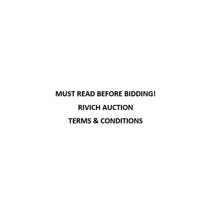 RIVICH AUCTION TERMS & CONDITIONS