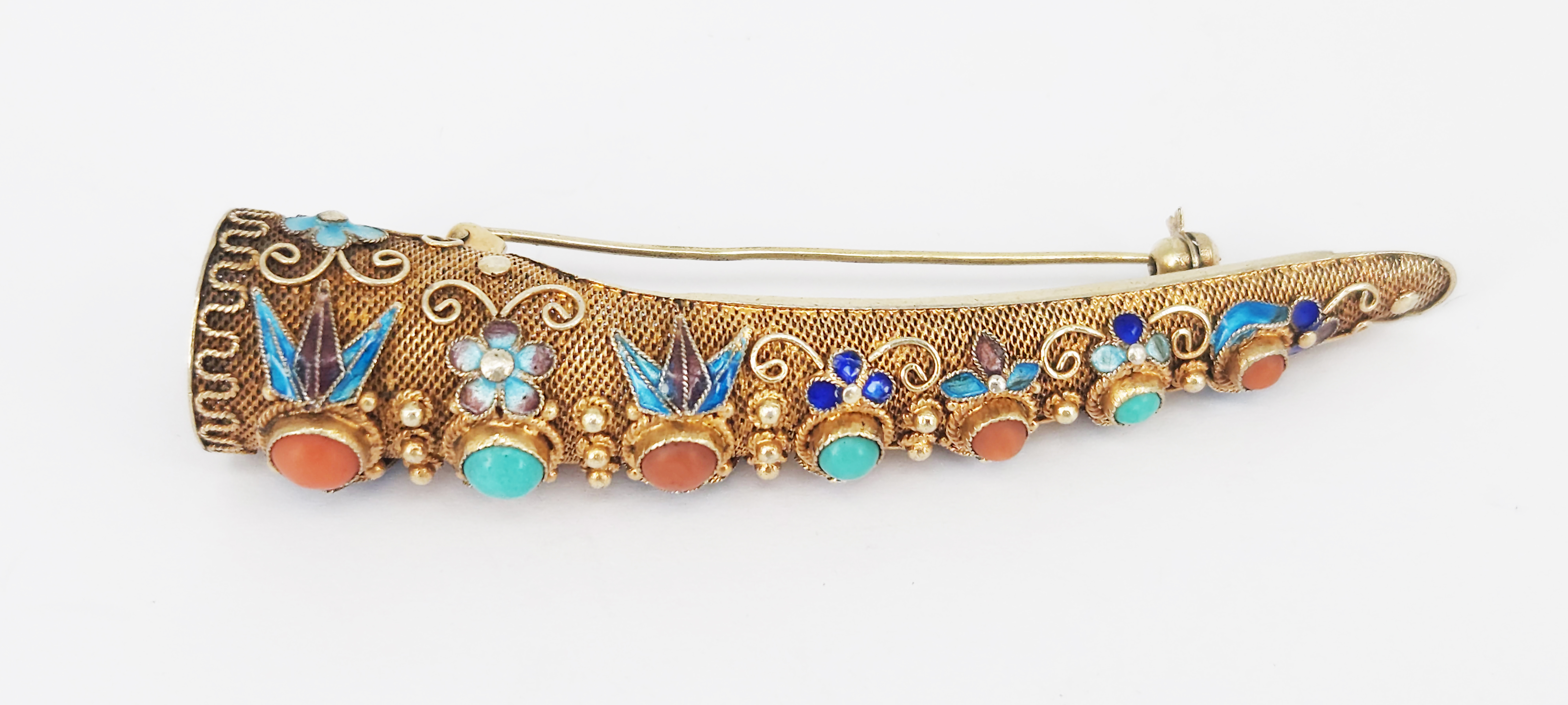 An Antique Chinese Finger Guard Brooch