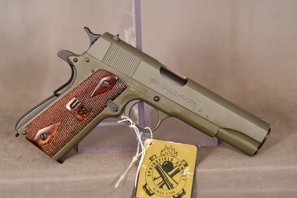 Springfield 1911-A1, .45 acp cal. auto pistol, Parkerized, 5