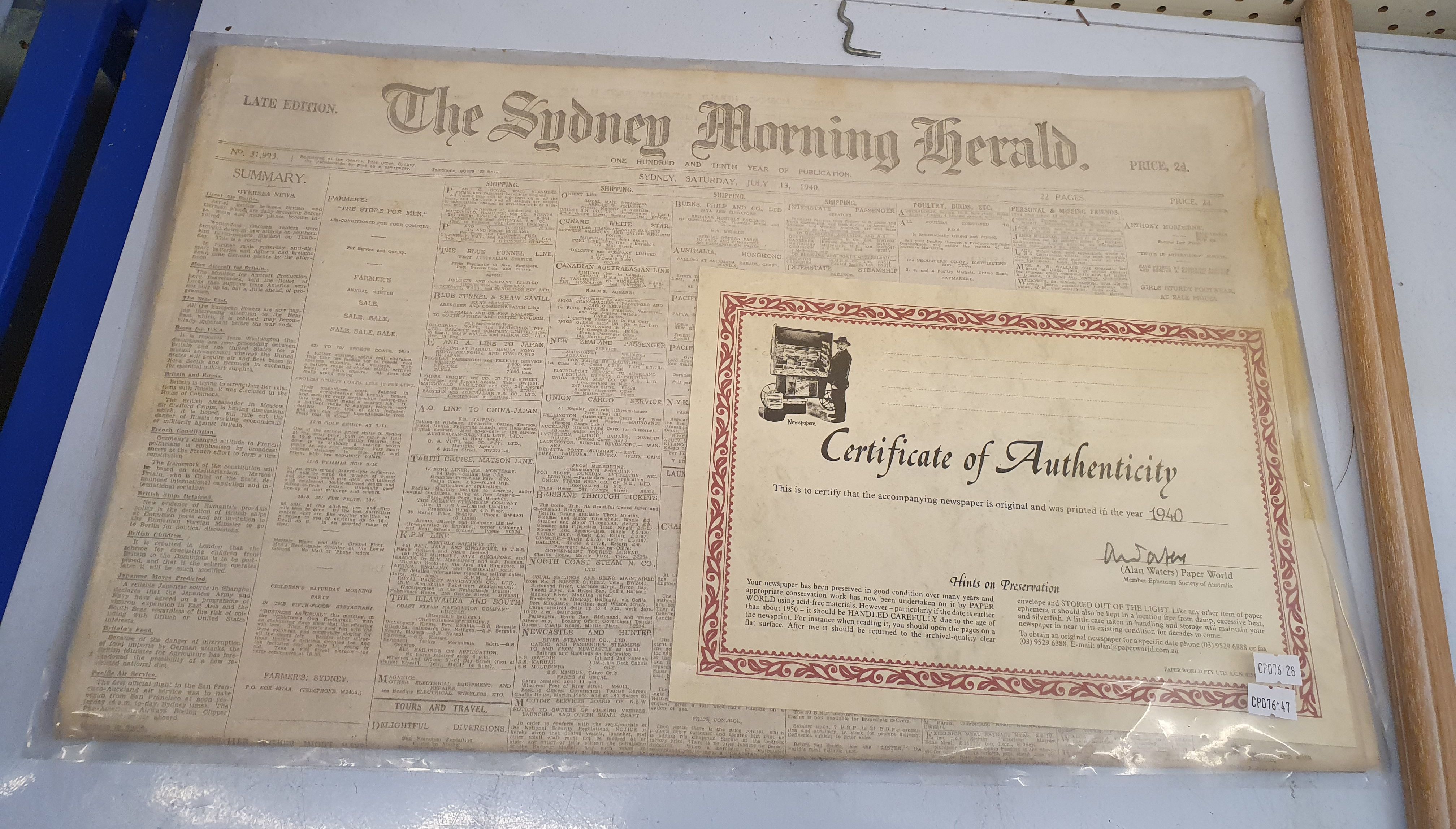 78 · A 1940s Edition of the Sydney Morning Herald