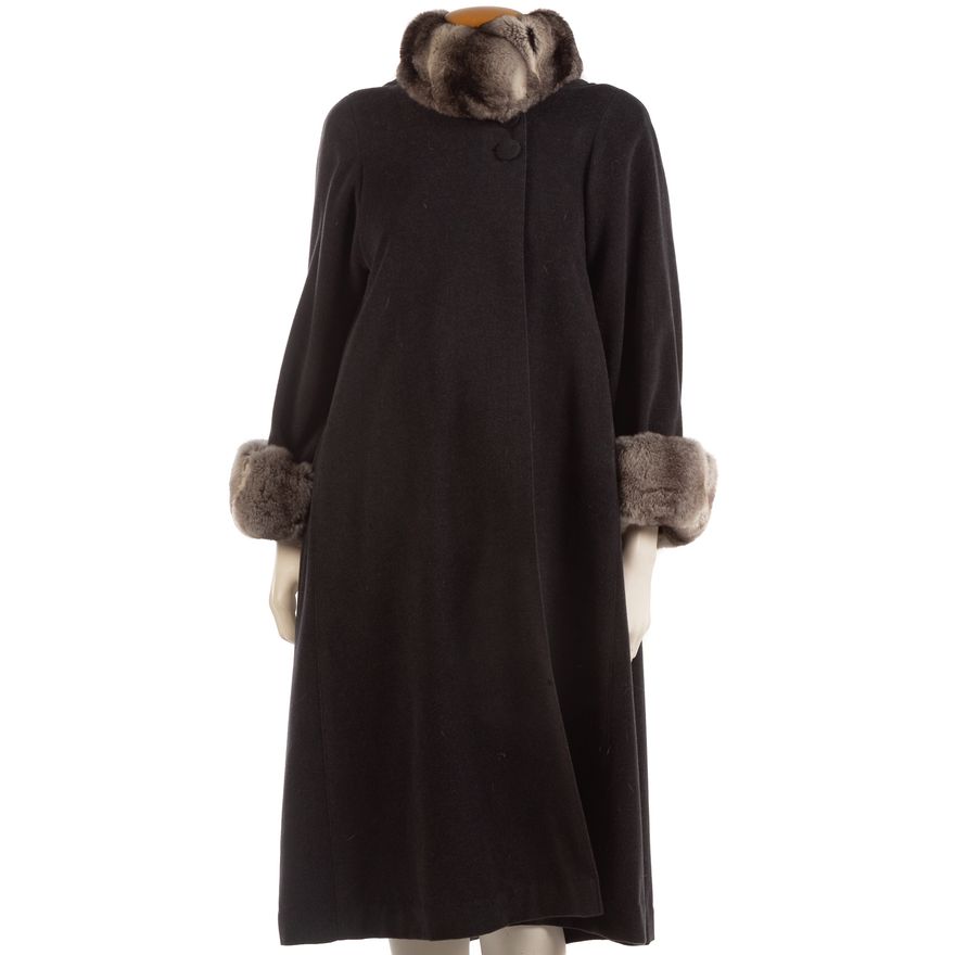 A Sable Hair & Chinchilla Full-Length Coat