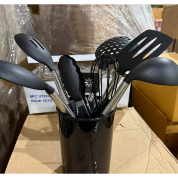Smart Home 8 Pc Utensil Set In Holder