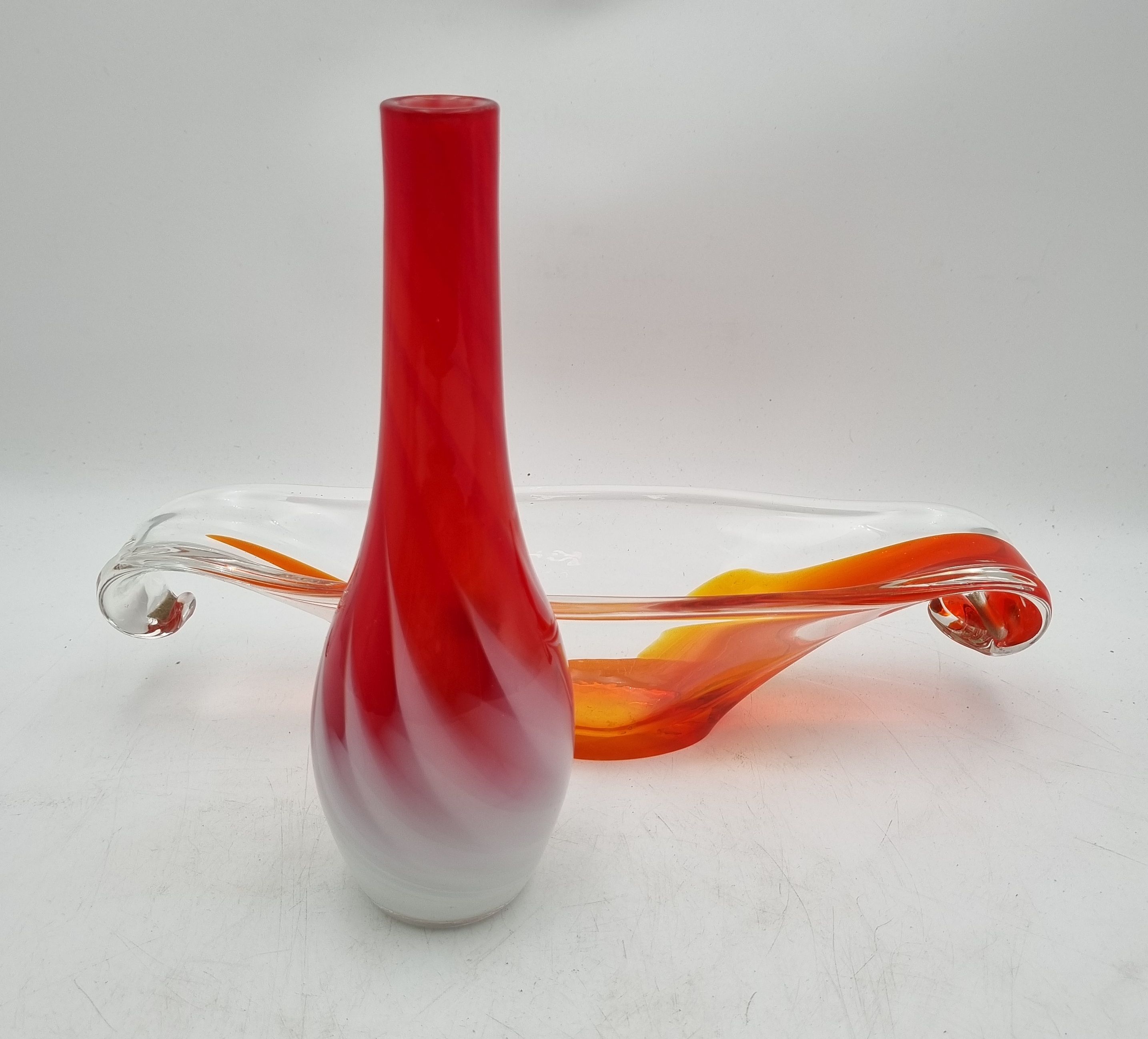 TWO ART GLASS ITEMS