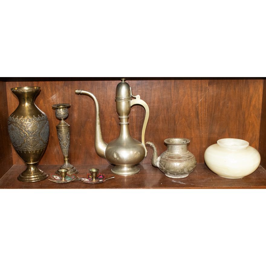 A lot of Persian metal table articles
