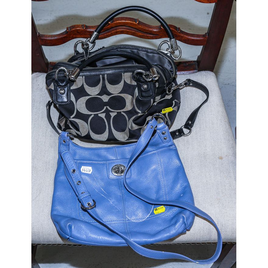 Two Vintage Coach Handbags & Other Items