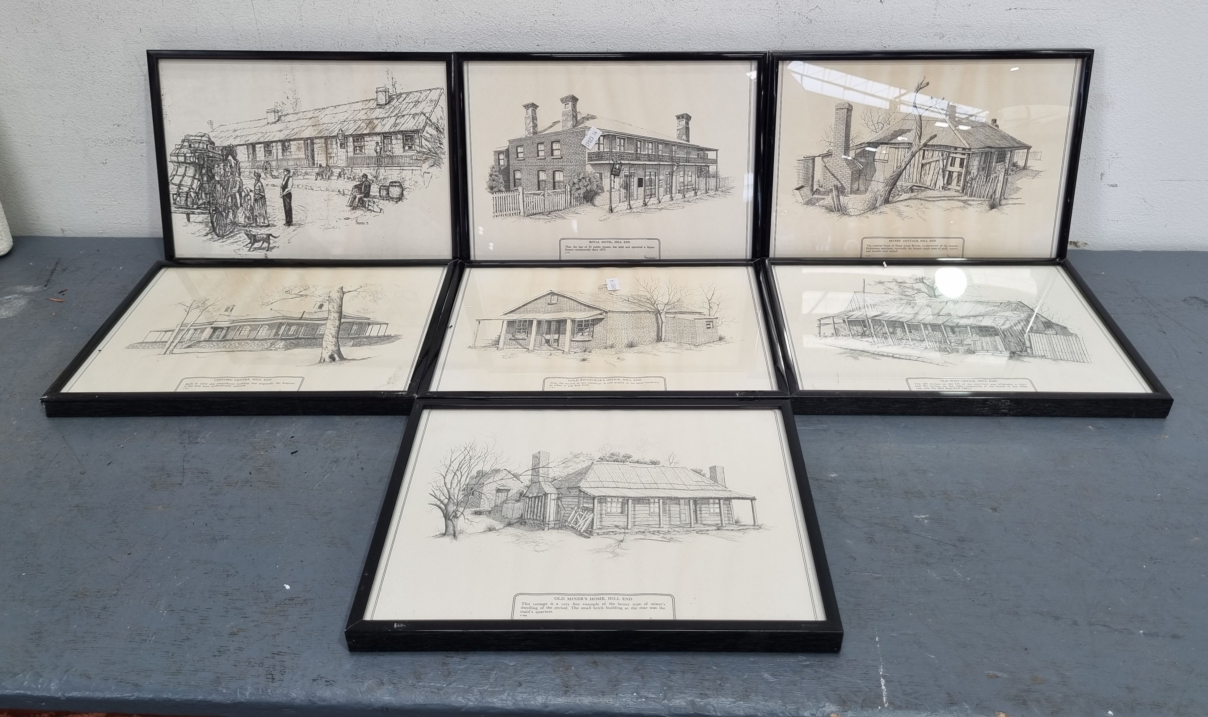 A Box Containing Prints Of Cottages