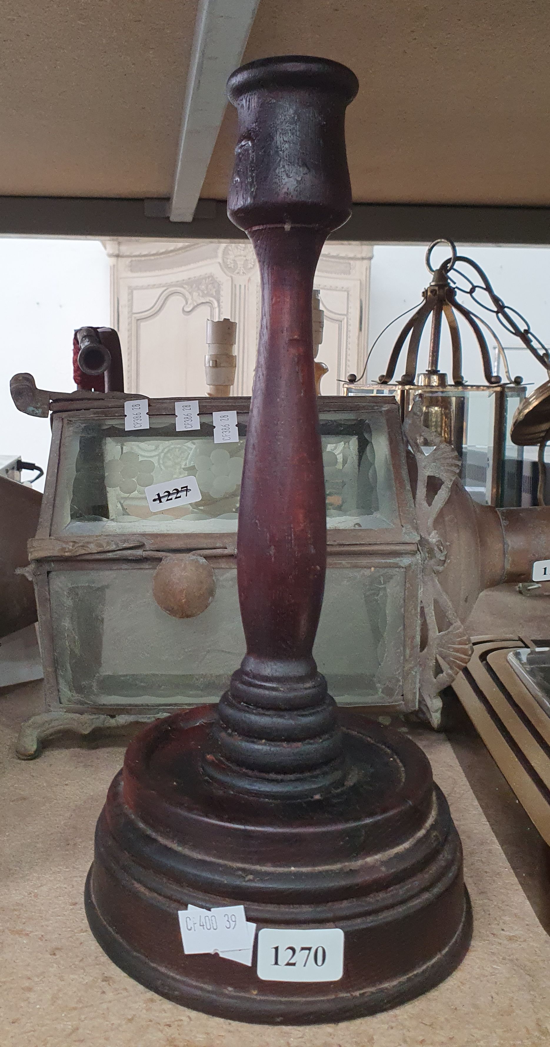 A Vintage Timber Candle Stick